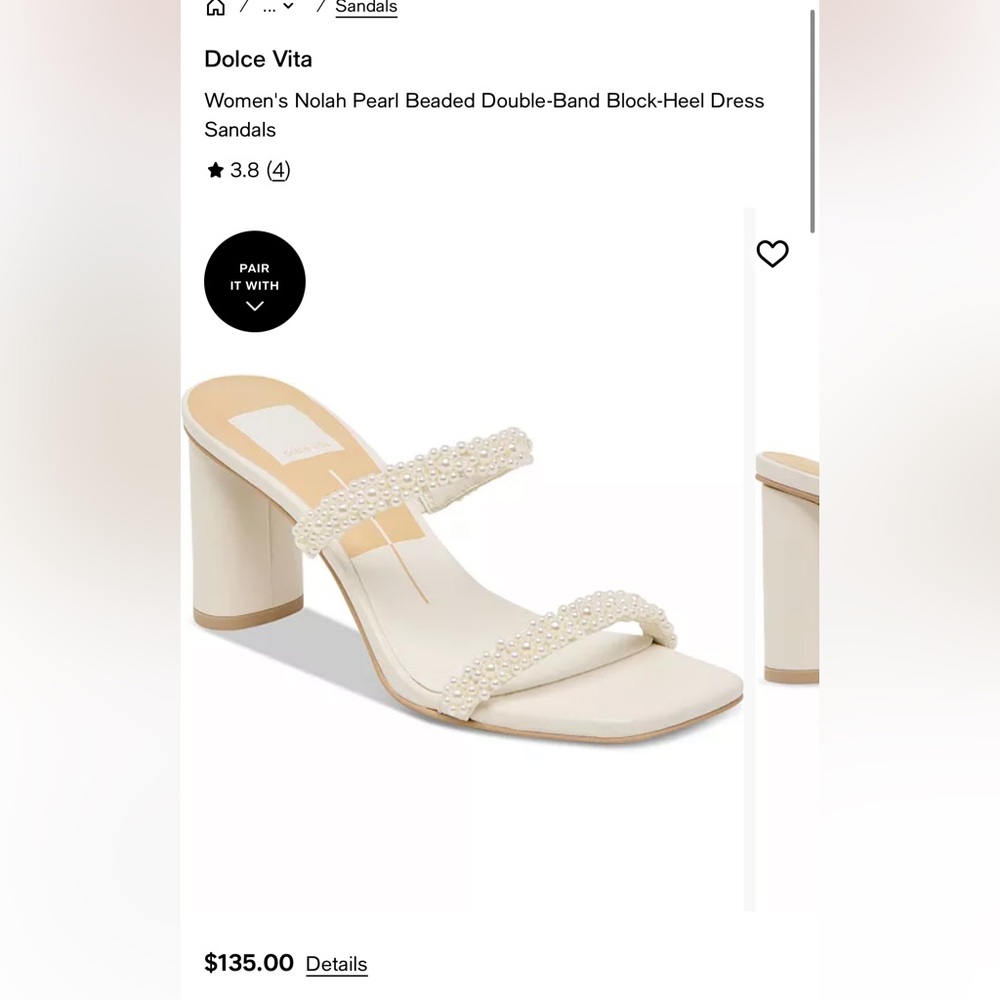 BNWT Dolce Vita Pearl Heels